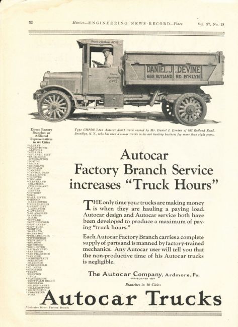 1926 Autocar Dump Truck