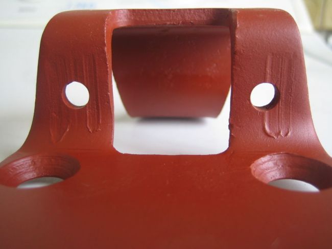 GPW bow bracket bottom forming striations