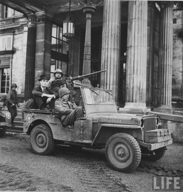 Alfred Krupp Jr. being taken to jail. Germany 1945
