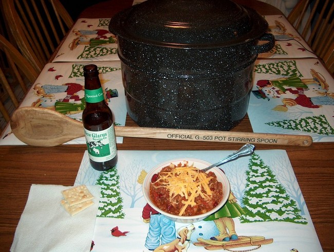 chile pot stirring spoon