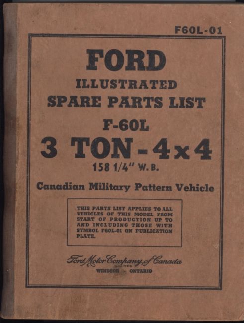 Ford CMP original manual 3 ton 4x4 parts