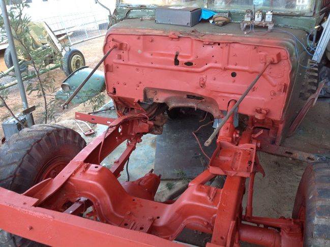 Front half is blast and primer paint