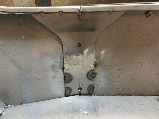 ACM1 tub passenger side gusset repaired