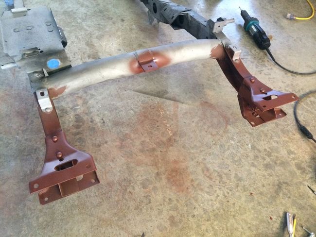 Front gussets repaired