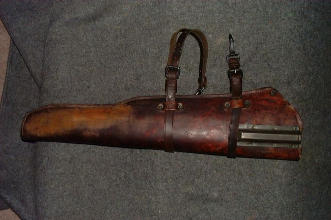 Leather rifle scabbard 1