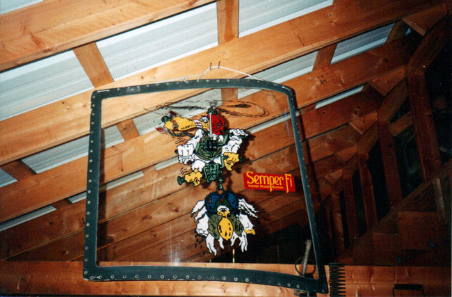 USMC Huey Windshield Reverse Painted