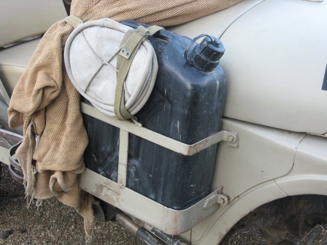 Black plastic WATER cans