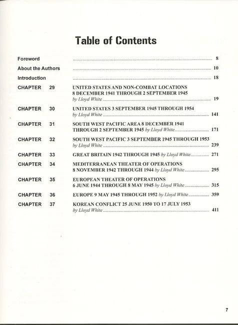Lloyd White Volume 4 Table of Contents