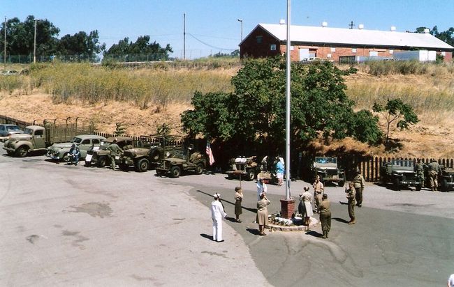 gathering of vehicles at museum