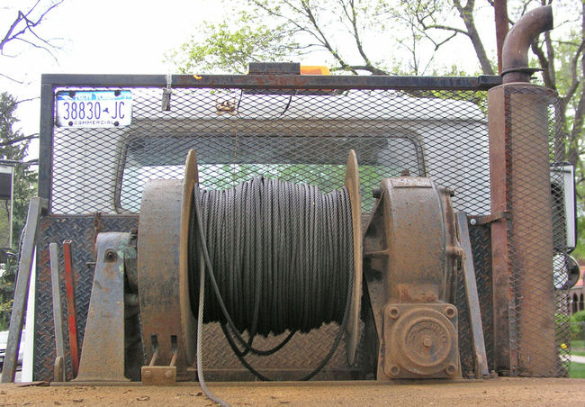Braden 100,000 lb winch rear view