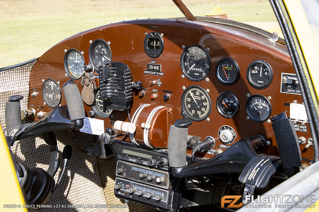Ercoupe ZS-VCE Petit Airfield FARA Cockpit
