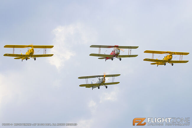 De Havilland DH-82A Tiger Moth ZS-BGP ZS-JVZ ZS-CGR Stampe SV-4C ZS-EUU Ran
