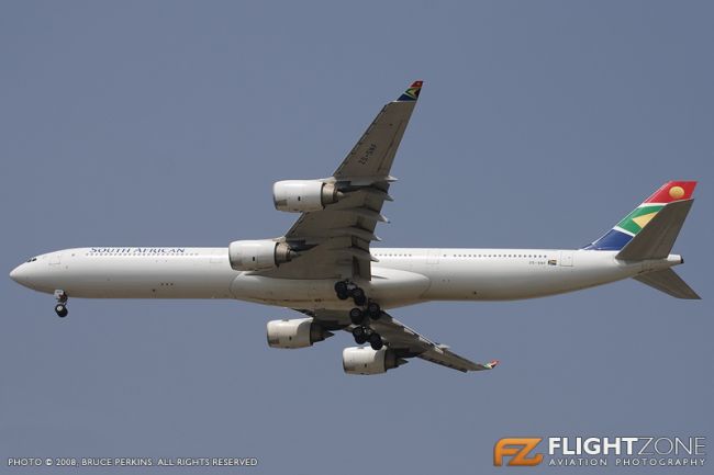 Airbus A340 ZS-SNF Johannesburg International FAJS FAOR