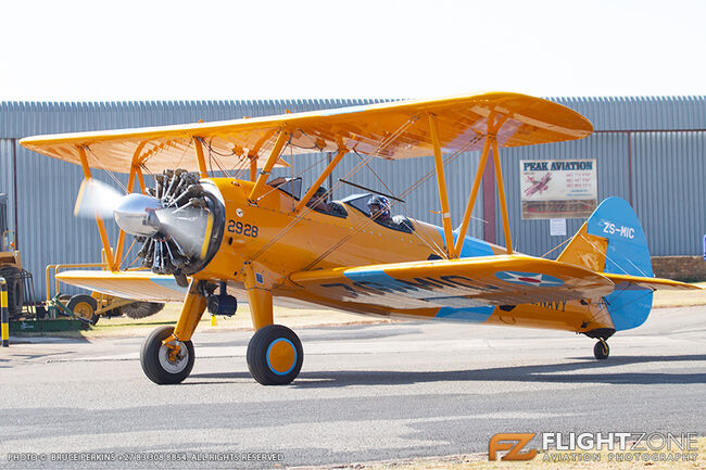Boeing Stearman ZS-MIC Krugersdorp Airfield FAKR