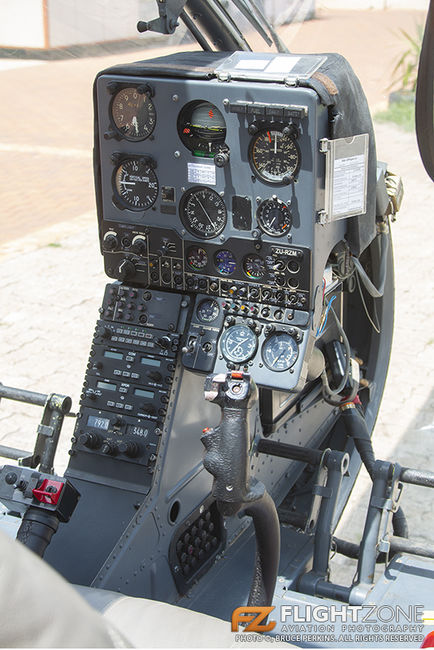 Aerospatiale SA-341 Gazelle ZU-RZM Rand Airport FAGM Cockpit