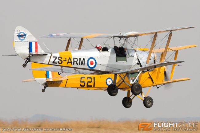 De Havilland DH-82A Tiger Moth ZS-ARM ZS-DHR Rand Airport FAGM