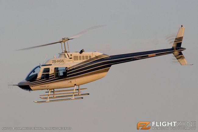 Bell 206B Jet Ranger ZS-HGS Rand Airport FAGM