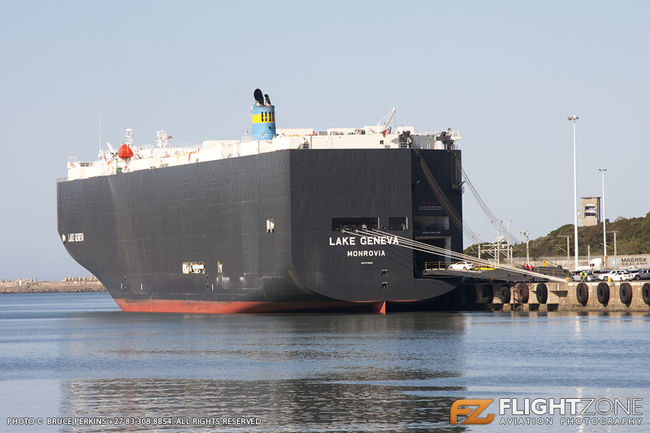 Car Carrier Ship &quot;Lake Geneva&quot; Monrovia at East London Harbour