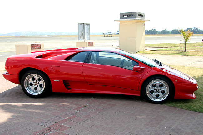 Lamborghini car at Rand Airport FAGM