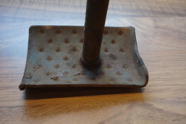 Stamped post-war pedal with knobbed surface
