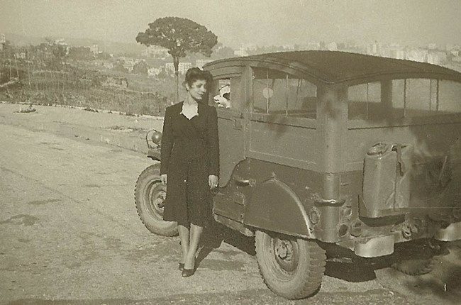 My mom next to refitted jeep